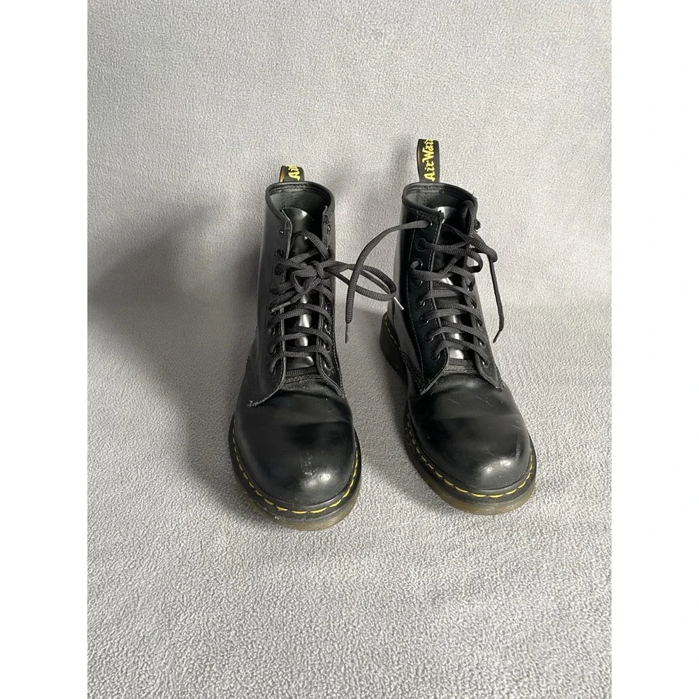 Dr. Martens 1460 Boots Men's Size 9 Black Leather Combat 8 Eyes Lace Up Women10